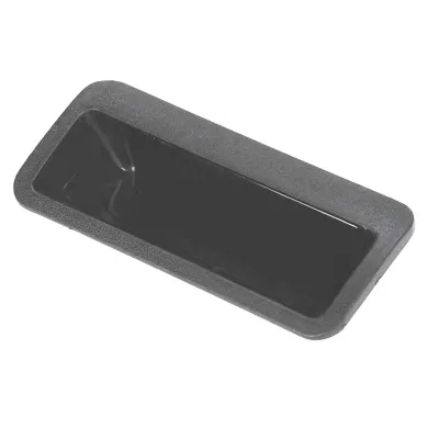 Haitan Black Plastic Concealed Cabinet Pull Handle for Drawer Dresser Modern Black Leather Finish
