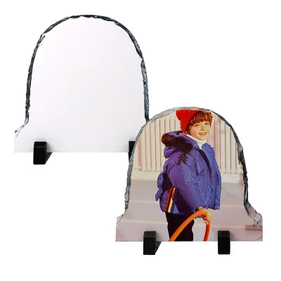 Sublimation Photo Slate Blanks Door Shape Sublimation Palque Sandstone Semicircular Opening-shape Stone Crafts for Home Decor