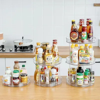 Rotating Spice Rack Plastic 3 Tier Herb Spice Rack Organizer Rotating