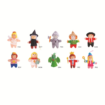 Wooden  R Puppets Finger Puppets "Mini Characters"