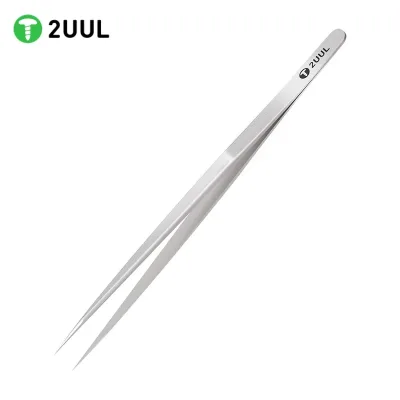 2UUL TW11 Everyday Super Hard Extra-Point Tweezers Hand Tweezers for Phone Repair Flying Wire Tweezers Steel Plastic Handle