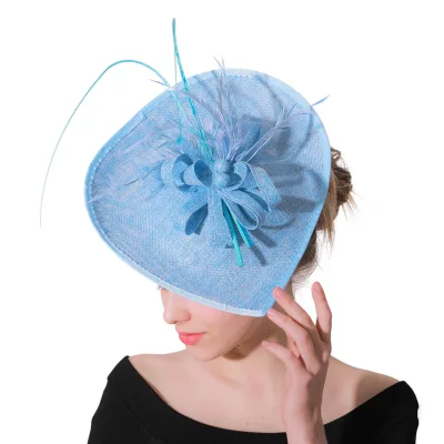 Millinery Supplies Sinamay Base and  Feather Fascinator Hat