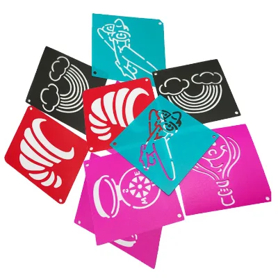 Custom New Design Ecofriendly PET Plastic Letter Stencil Ruler DIY Painting Art Drawing Templates Stencil for Kids