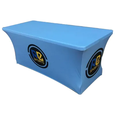 Customized Luxury Water Resistant for 6ft 8ft Fitted Table Cloth Cover for Display Show Exhibition