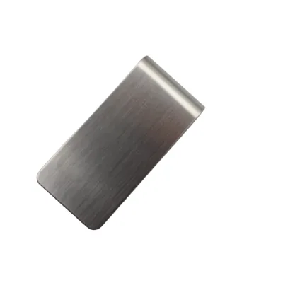 Brushed Stainless Steel Money Clip Two Styles Slim Cash Card Holder for Business Daily Travel Use
