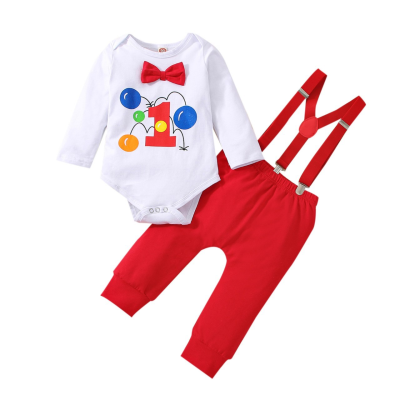Romper and Trousers Set 1 Year Old Clothes for Baby Girl and Boy New Born Child