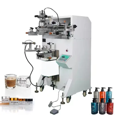 Semi-Automatic Vertical Screen Printing Machine High Precision for Plastic & Glass