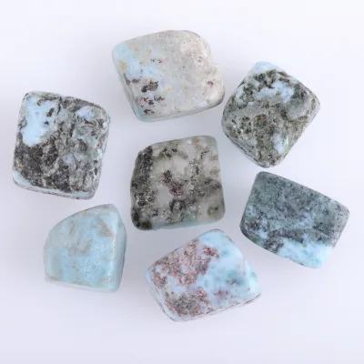 Wholesale Custom Natural Crystals Healing Stones Larimar Tumbled Stones