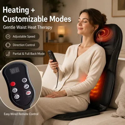 Zhipin Smart Hot Sell Body Massage Cushion with Vibration and Heat for Waist Buttocks Trapezius Muscle Relief