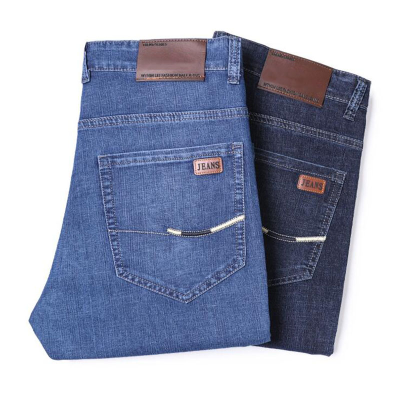 RNSHANGER Summer Brand Stretch Thin Bermuda Men Cotton Denim Shorts Casual Men Knee Length Slim Soft Shorts