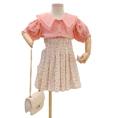 New Design Fashion Prom Dresses For Children Girls Party Wearing Boutique Dress Set 2-piece Sets