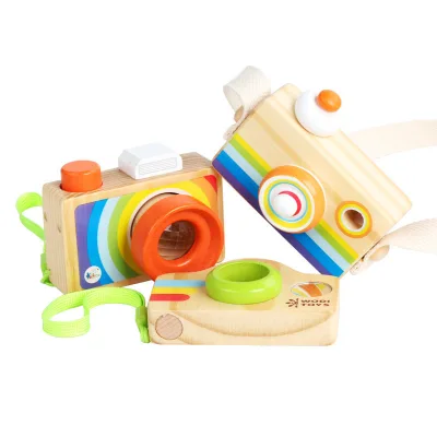 Wooden Children Simulation Cartoon Mini Camera Multi - Angle Bee Eye Fun and Puzzle