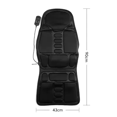 Portable Shiatsu Leather Body Massage Mattress Kneading Heating Vibration Automatic Timer for Home Office Car Use for Neck Back