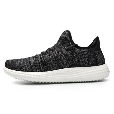 logo Customized Slip-on Urban Leisure Sneaker  Precise Foothold IP Sole Fly Knit Walking Shoes