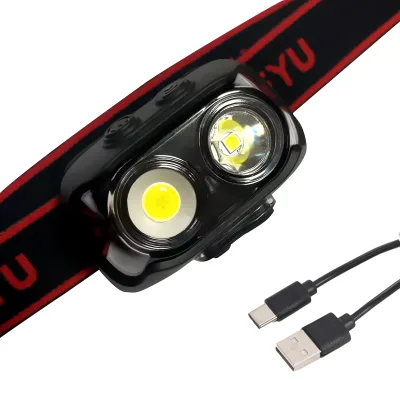Outdoor night and camping emergency high power LED COB USB charging headlight with sensor function