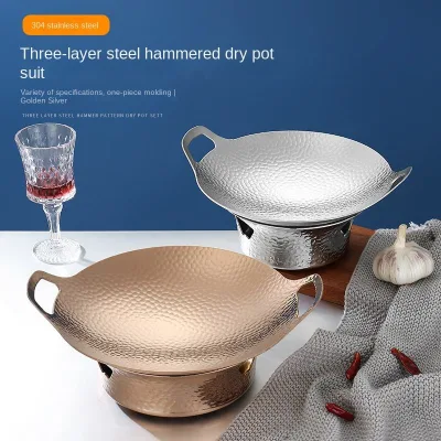 Detachable Split Structure Alcohol Heated Stainless Steel Non-stick Chafing Dish for Hotel Buffet Hot Dish Display