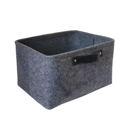 Modern Custom Eco-Friendly Foldable 100% Polyester Storage Baskets with Handle for Multi-Purpose Use in Laundry Toy Organization