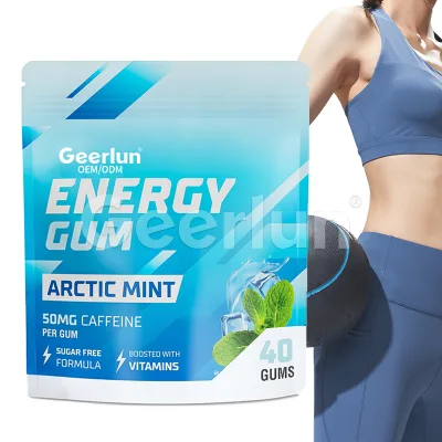 Wholesale Sugar Free Natural Caffeine L-Theanine Gum with Guarana Nootropic Brain Energy & Focus Caffeinated Chewing Gum