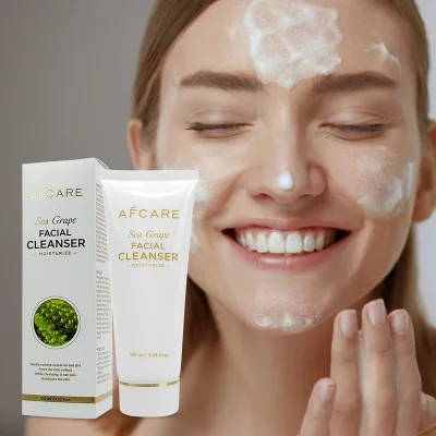 Sulfate-Free Organic Sea Grape Chinese Herbal Facial Cleanser Beauty Products Deep Cleansing Moisturizer Cream Amino Acid Main