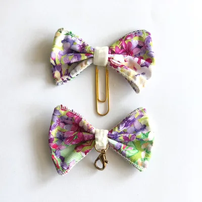 Bow Paper Clips Metal Bookmark Memo Note Handmade Planner Clips for Home Office Use