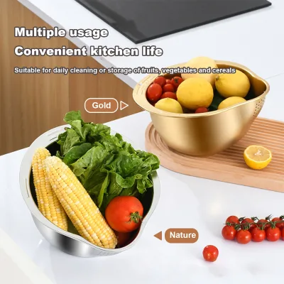 Stainless Steel Food Storage Basket Food Safe Rust Proof Portable Stackable Wholesale Custom Size Available