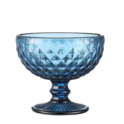 300ml Reusable Crystal Thick Stemless Dessert Cups Variety Colors Ice Cream Glasses Tableware Blue Green Purple Pink Red Smoke