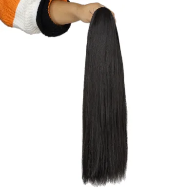 Factory Price Ponytail Extension Claw for Women Synthetic Pony Tail Hair Extensions Straight Heat-Resisting