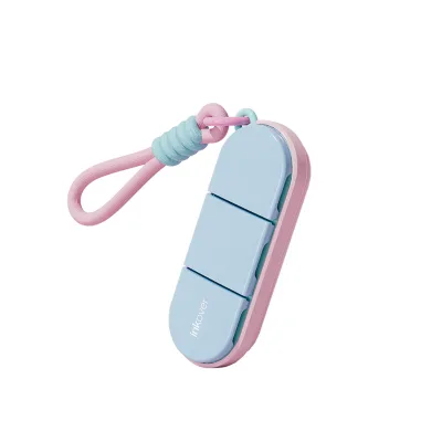 Japanese-style ABS sealed Pill Box Portable Mini Storage Container Three Meals Day Airtight Moisture-proof Light-resistant