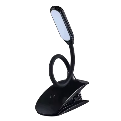 Hot Sale USB Rechargeable Clip on Led Reading Lamp Ouch Switch Bedside Book Light 3 Brightness Led Reading Light