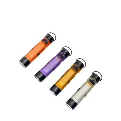 Multi-functional 5050 Mini Light Pocket-size Rechargeable LED Flashlight Keychain Clip Overcharge protection Outdoor Use Mood