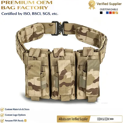 Custom Camouflage Tactical Battle Belt Molle Utility Waist Belt Outdoor Hunting Shooting Waist Pack