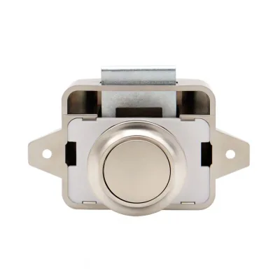Link- Rv Push Button Latch Kit Factory Price Mini Marine Push Lock Knob Rv Plastic Latch Lock for Cabinet/boat/drawer