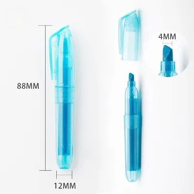 Wholesale Children's Mini Size Cute Colorful Dry Erase Whiteboard 1.0-3.2 mm Glass LCD Screen Highlighter Oblique Brush Tip