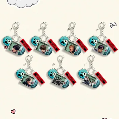 Wholesale Simple Kpop Idol Mini for Acrylic Keychain Cute Monster Charm Customizable Photo Keyring Fans Gift