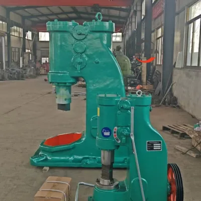 150KG Blacksmith Forge Press Equipment Air Forging Hammer with Flat Die Mould and Core Motor Component Metal Forging Machinery