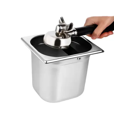 Hot Stainless Steel Knock Box Kitchen Accessories Coffee Machine Stainless Steel Coffee Knock Box