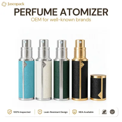 5ml Portable Compact Leather Atomizer Green Colour Bottom Refill Travel Refillable Perfume Bottle