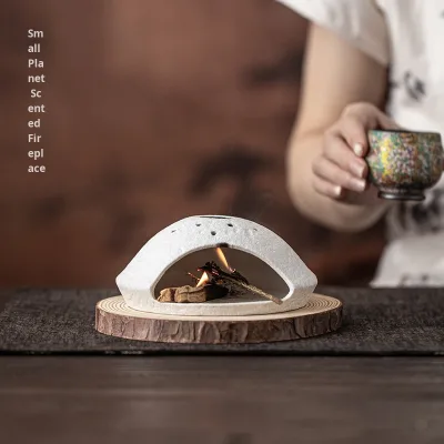 Small Planet Ceramic Incense Burner Peruvian Sacred Wood Sage Cedar Home Decor Small Planet Incense Holder Ornament