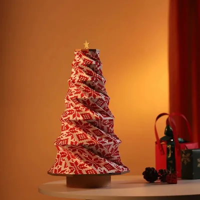 Eco Friendly Christmas Tree Paper Lamp Waterproof Portable Decor Lighting