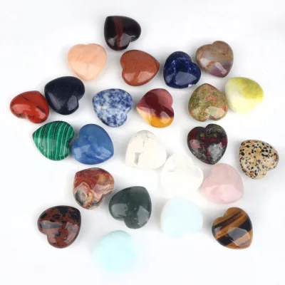 Wholesale Bulk Natural Healing Quartz Crystal Mini Heart 1.5 cm Multi Color Eco-Friendly High Quality for Home Decoration