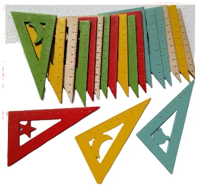 Custom Colors Wooden Triangular Promotion Rulers Gifts