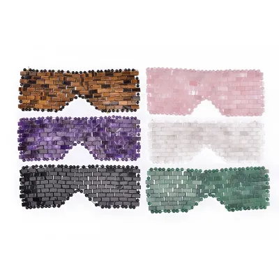Mushang Pink Rose Quartz Eye Mask-Durable & Washable for Reducing Puffiness and Dark Circles