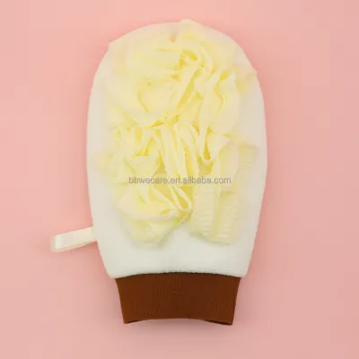 Customized Logo Plant Fiber Exfoliating Bath Mitt Skin Care Bath Mesh Pouf Shower Ball Body Scrubber