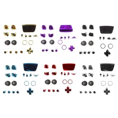 Full Buttons Set for PS5 Controller Plating Replacement Button Repair Kit Handle Electroplating Button Set
