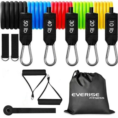 11pcs 12pcs Fitness Handles Latex Resistance Tube Band Set with Handle
