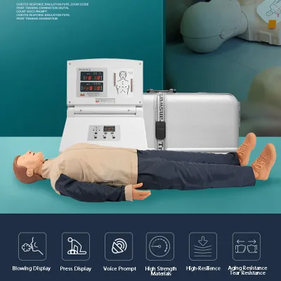 Adult CPR Training Manikin Life Size Real-time Computer Feedback High-Fidelity PVC Human Model AHA Compliant AED Training