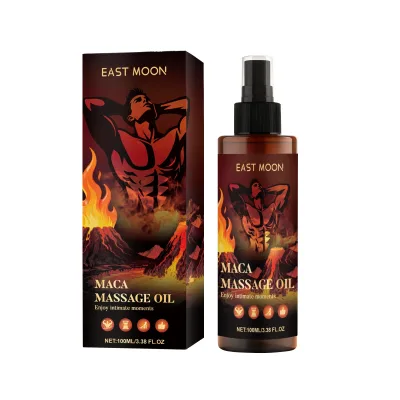 Private Label Massage Oil Wholesale Moisturizes Hydrates Nourishes Massage Oil for Enlargement Herbal Men Maca Massage Oil