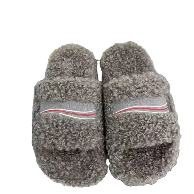 2026 Customize 100% Handmade Genuine Fox Fur Ball for Fluffy Luxury Anti-Slippery Autumn Pom Pom Slides Wholesale