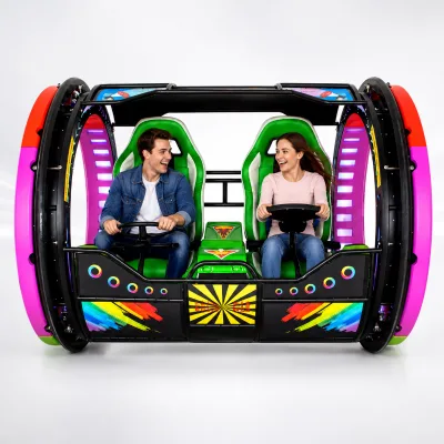 Amusement Park Rides 360 Degree Rotation Happy Rolling Car Outdoors Double Players Rolling Car 360 Rolling Cars