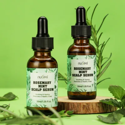 OEM ODM Wholesale Anti Itchy Scalp Thickening Hair Serum Natural Rosemary Mint Strengthening Hair Treatment Serum
